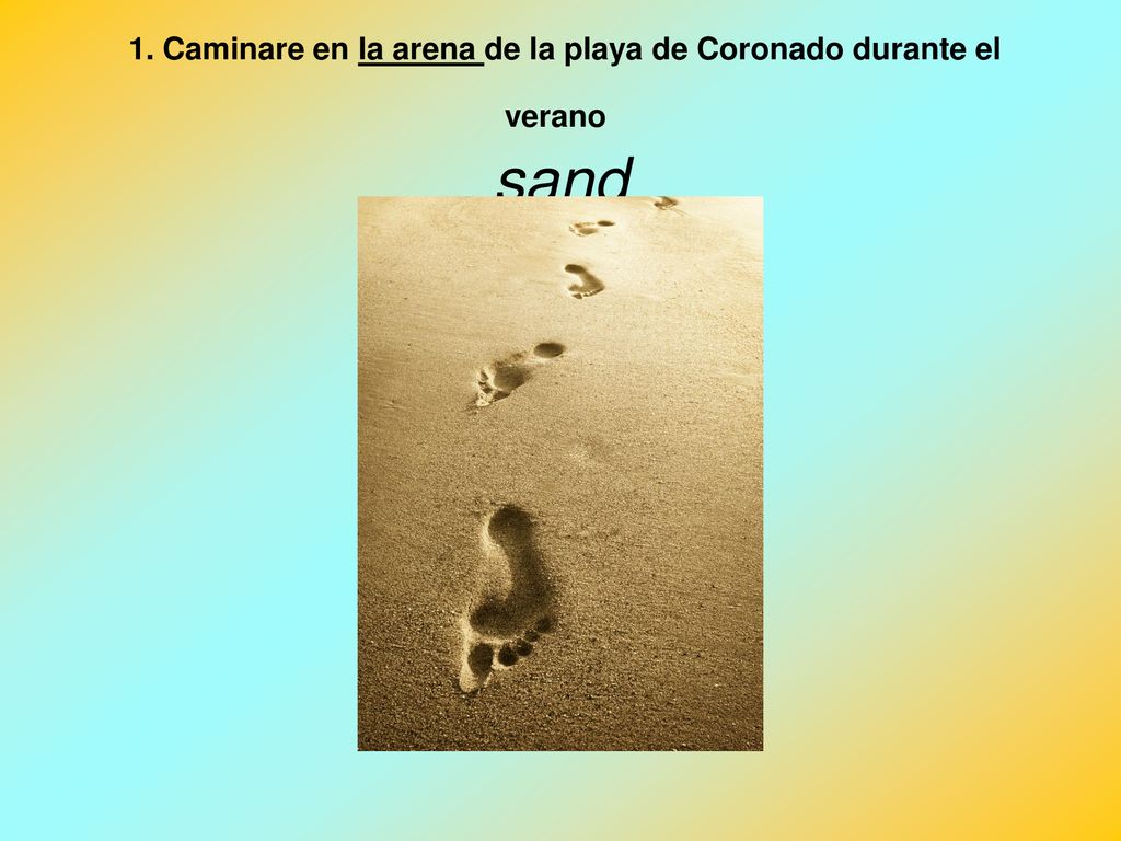 1. Caminare en la arena de la playa de Coronado durante el verano sand