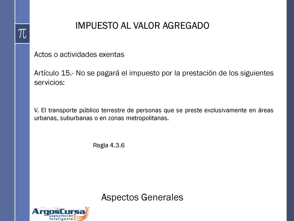 IMPUESTO AL VALOR AGREGADO