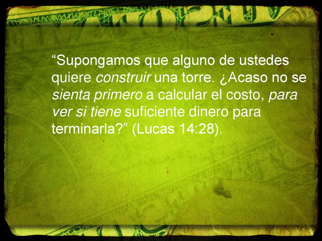 Supongamos que alguno de ustedes quiere construir una torre