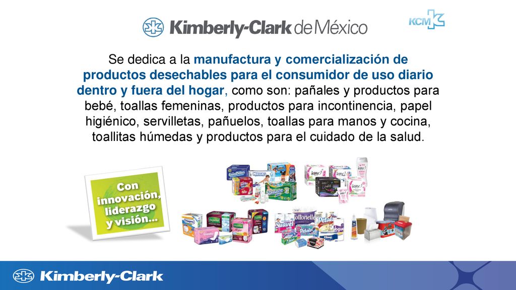 Se dedica a la manufactura y comercialización de productos desechables para el consumidor de uso diario dentro y fuera del hogar, como son: pañales y productos para bebé, toallas femeninas, productos para incontinencia, papel higiénico, servilletas, pañuelos, toallas para manos y cocina, toallitas húmedas y productos para el cuidado de la salud.