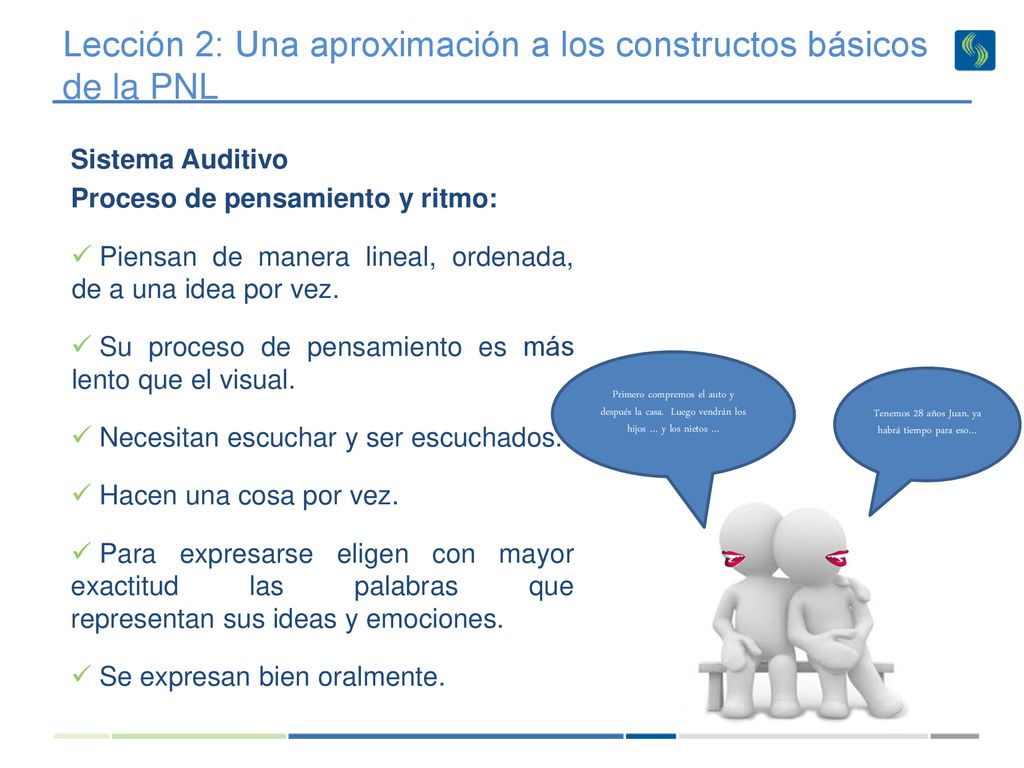 Lección 2: Una aproximación a los constructos básicos de la PNL