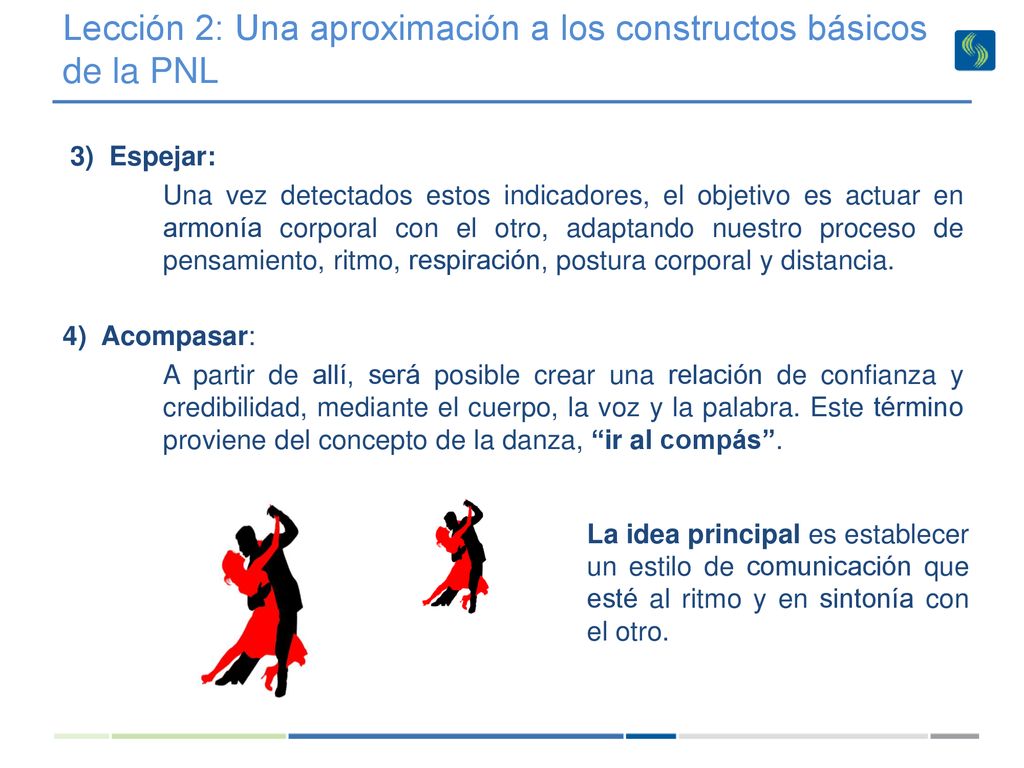 Lección 2: Una aproximación a los constructos básicos de la PNL