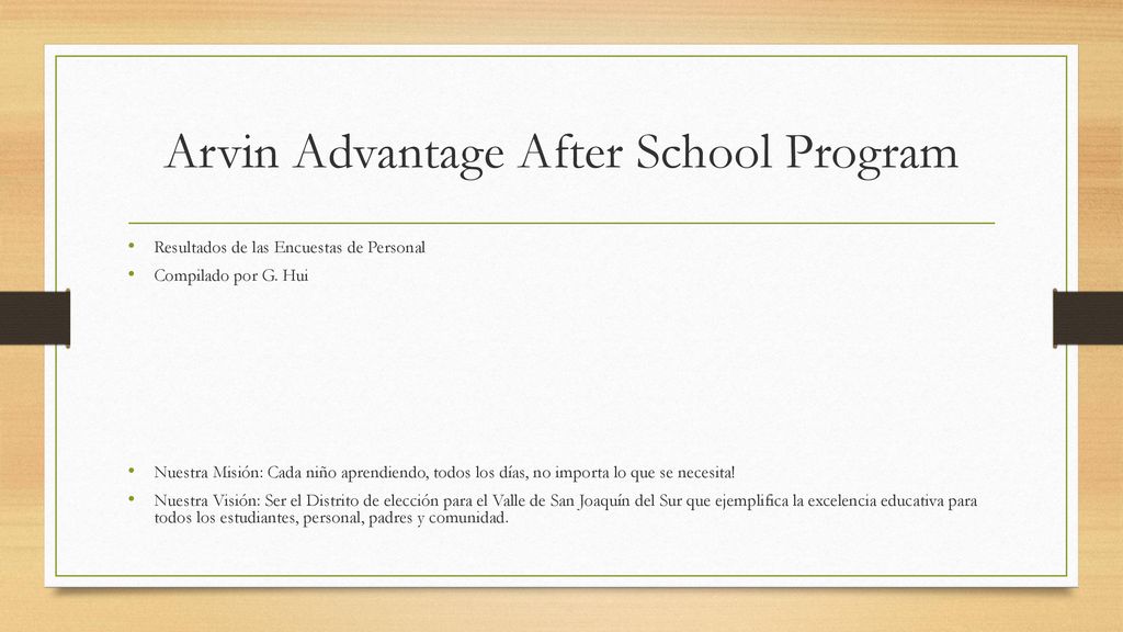 Arvin Advantage After School Program