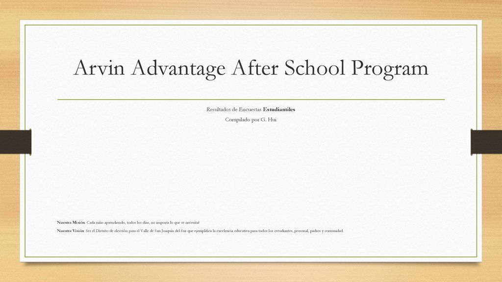 Arvin Advantage After School Program