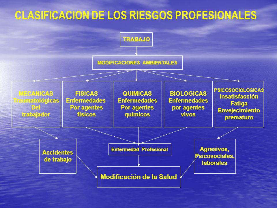 CLASIFICACION DE LOS RIESGOS PROFESIONALES