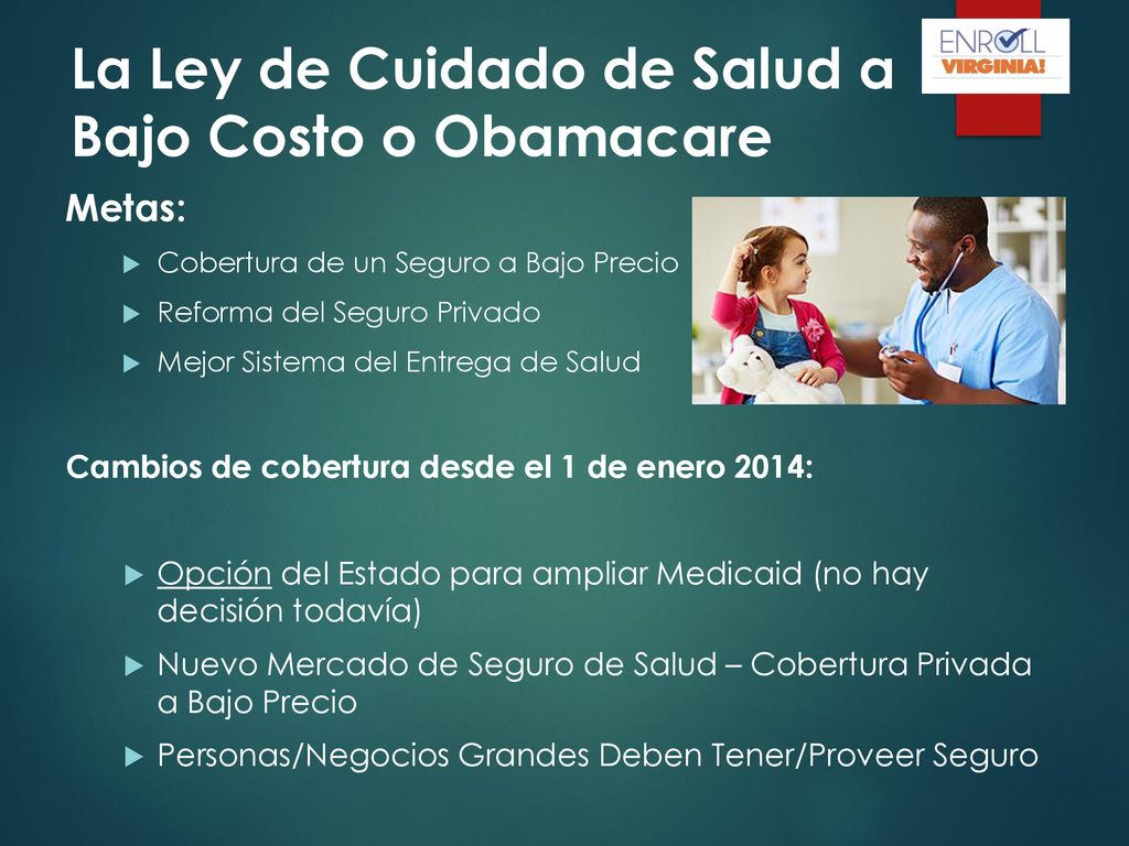 La Ley de Cuidado de Salud a Bajo Costo o Obamacare