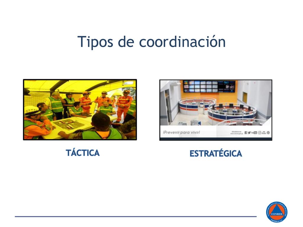 Tipos de coordinación TÁCTICA ESTRATÉGICA