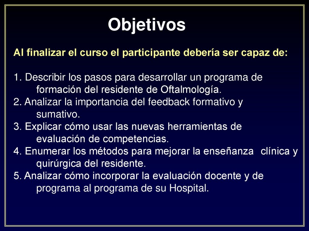 Objetivos Al finalizar el curso el participante debería ser capaz de: