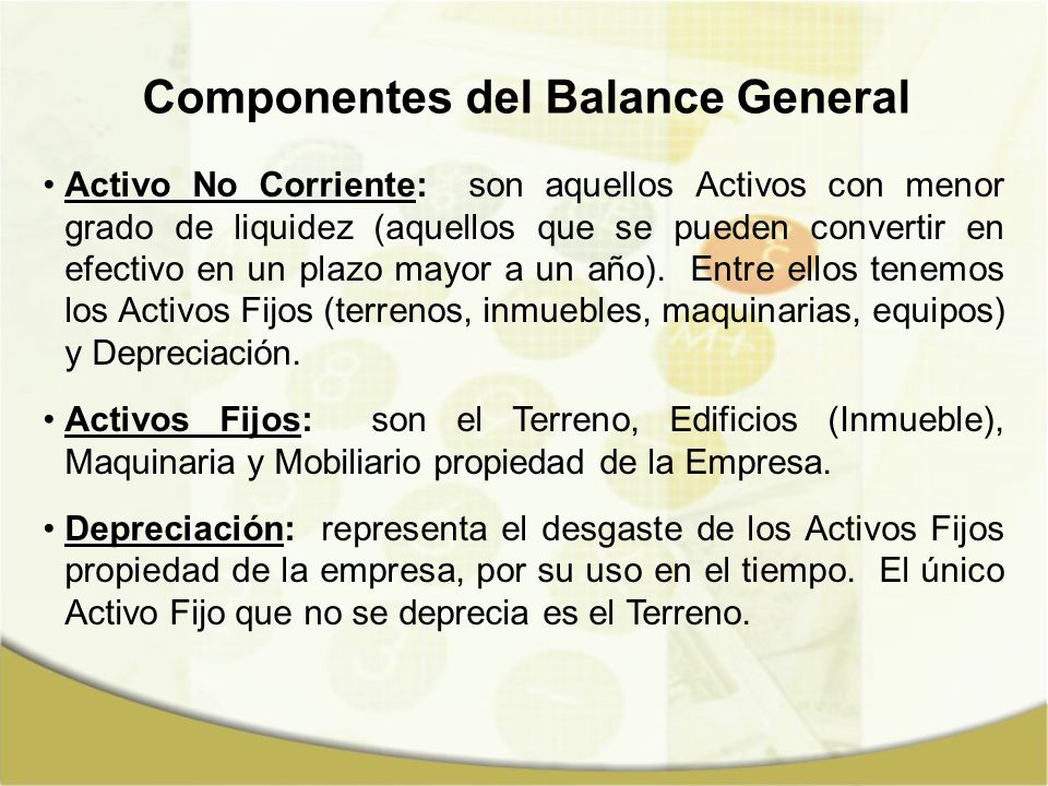 Componentes del Balance General