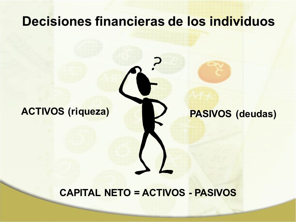 Decisiones financieras de los individuos