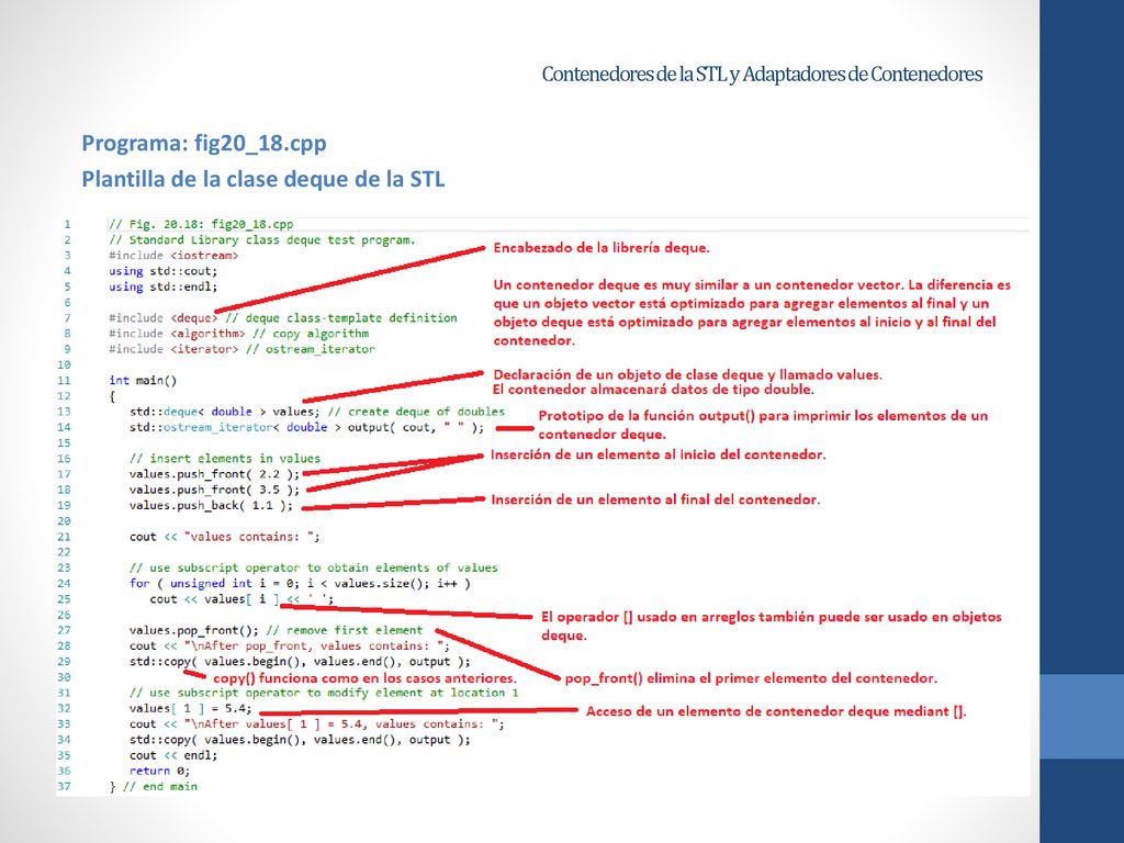 Contenedores de la STL y Adaptadores de Contenedores