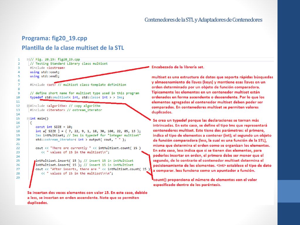 Contenedores de la STL y Adaptadores de Contenedores