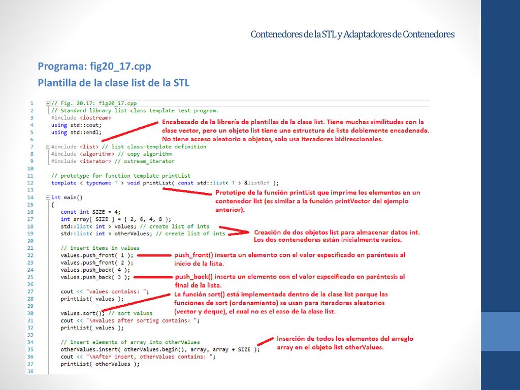 Contenedores de la STL y Adaptadores de Contenedores