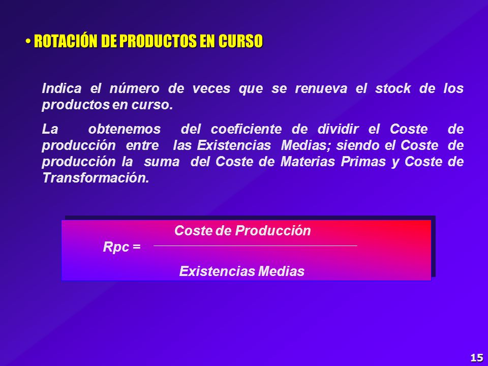ROTACIÓN DE PRODUCTOS EN CURSO