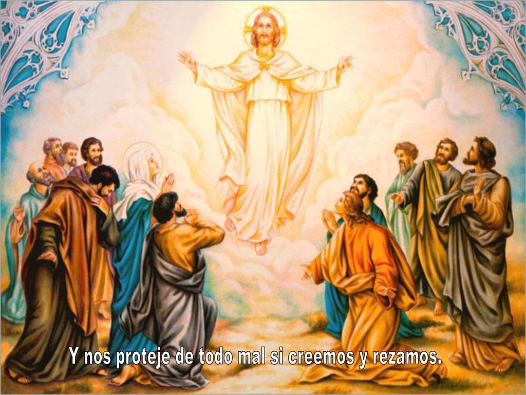 Y nos proteje de todo mal si creemos y rezamos.