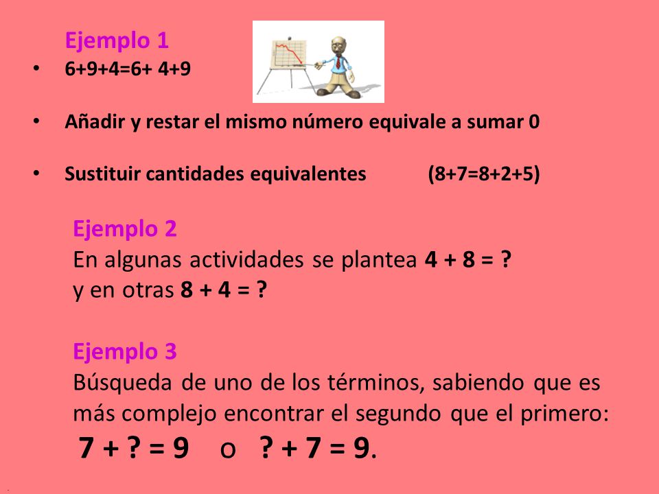 En algunas actividades se plantea = y en otras =