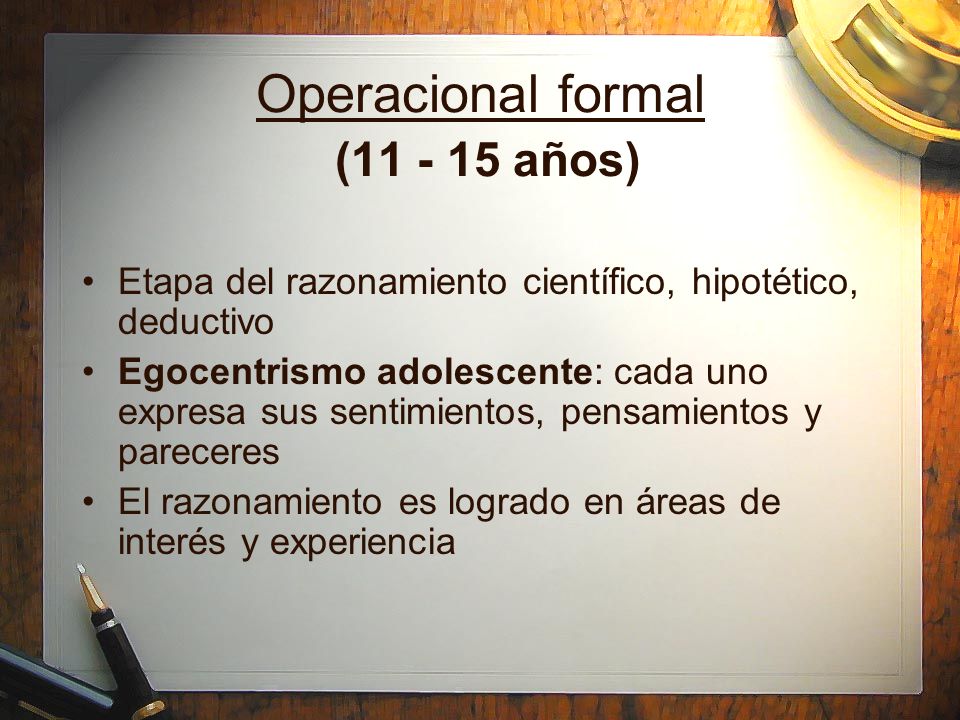 Operacional formal ( años)