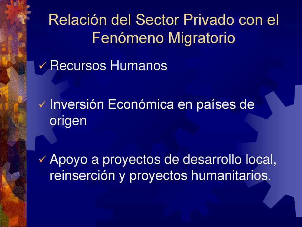 Relación del Sector Privado con el Fenómeno Migratorio