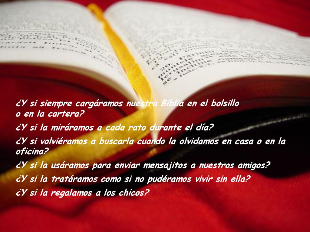 ¿Y si siempre cargáramos nuestra Biblia en el bolsillo o en la cartera