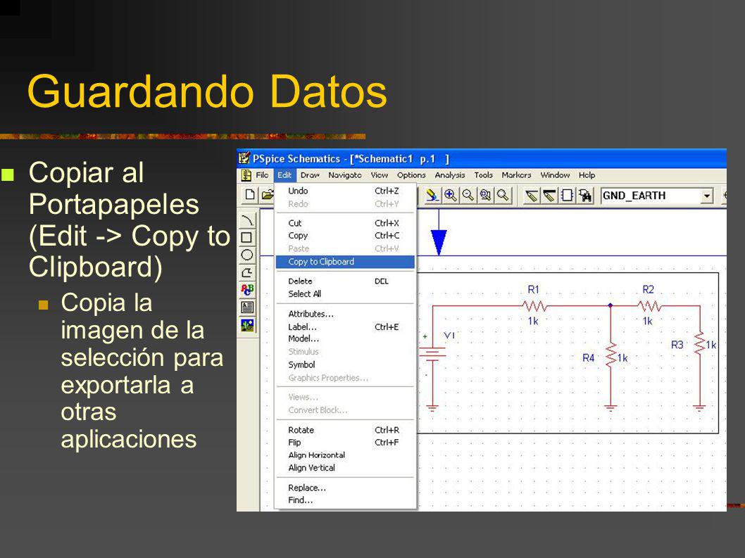 Guardando Datos Copiar al Portapapeles (Edit -> Copy to Clipboard)