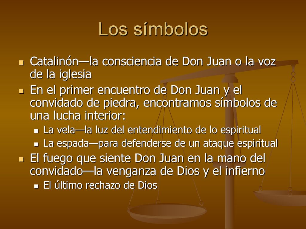 Los símbolos Catalinón—la consciencia de Don Juan o la voz de la iglesia.