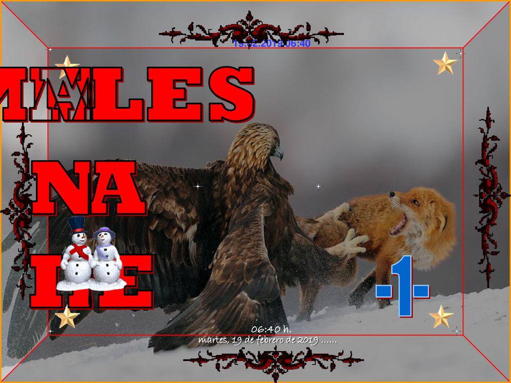 ANIMALES EN LA NIEVE -1- martes, 19 de febrero de 2019 …… 06:40 h.