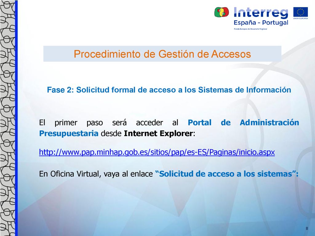 Fase 2: Solicitud formal de acceso a los Sistemas de Información