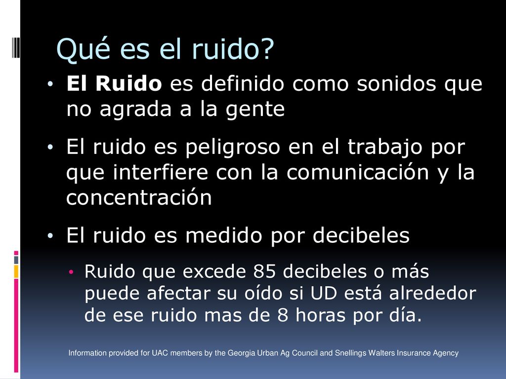 Qué es el ruido El Ruido es definido como sonidos que no agrada a la gente.
