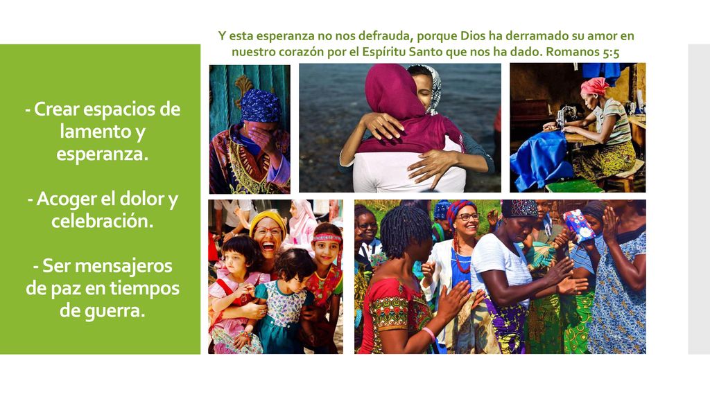 Y esta esperanza no nos defrauda, porque Dios ha derramado su amor en nuestro corazón por el Espíritu Santo que nos ha dado. Romanos 5:5