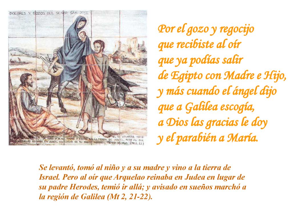 de Egipto con Madre e Hijo, y más cuando el ángel dijo