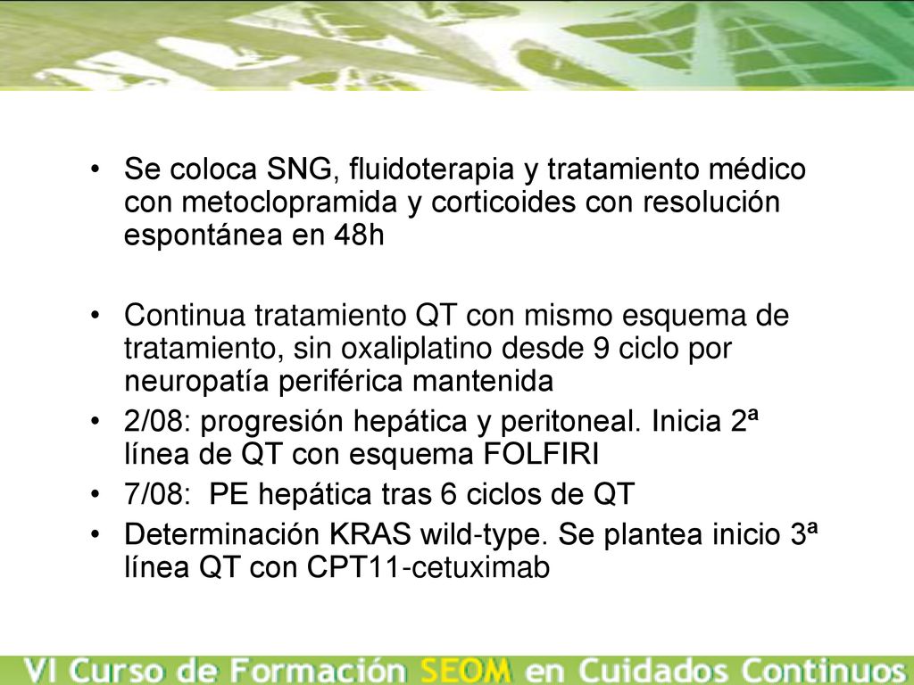 Se coloca SNG, fluidoterapia y tratamiento médico con metoclopramida y corticoides con resolución espontánea en 48h