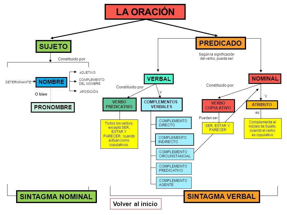 LA ORACIÓN PREDICADO SUJETO SINTAGMA NOMINAL SINTAGMA VERBAL