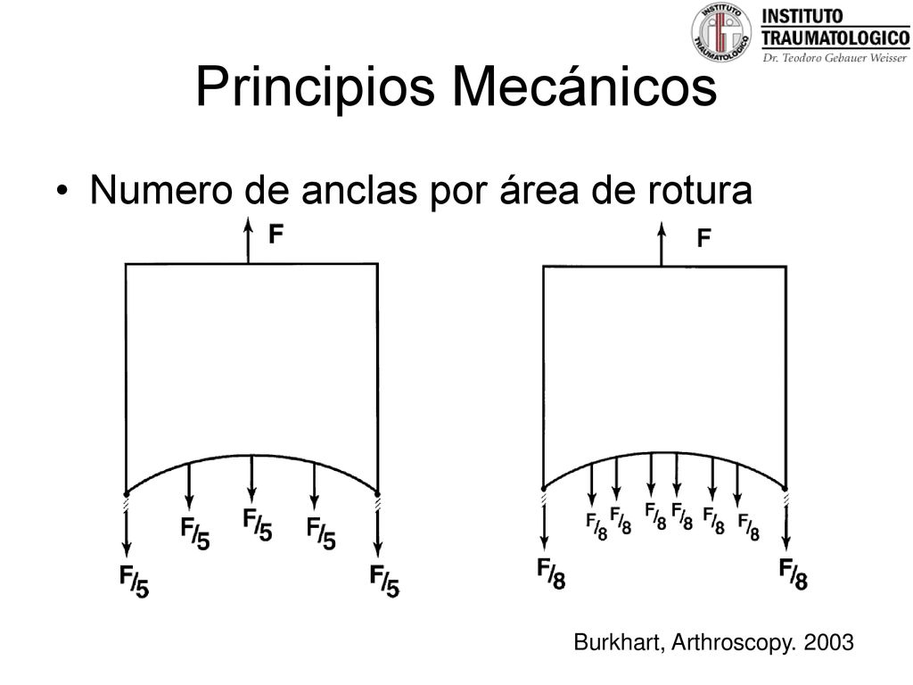 Principios Mecánicos Numero de anclas por área de rotura