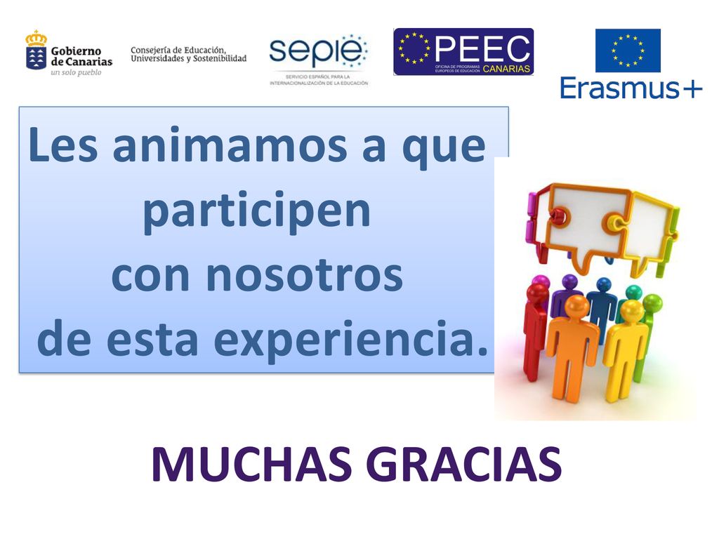 Les animamos a que participen con nosotros de esta experiencia. Muchas gracias