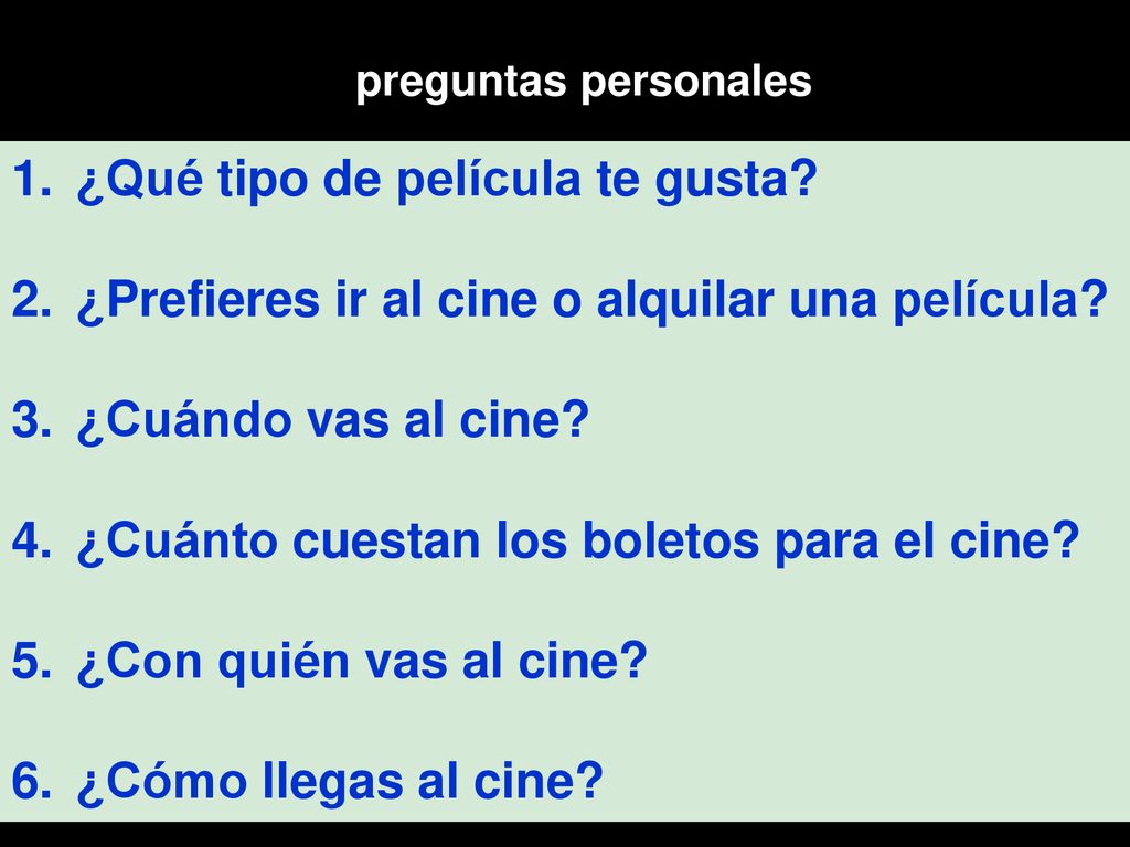 ¿Qué tipo de película te gusta