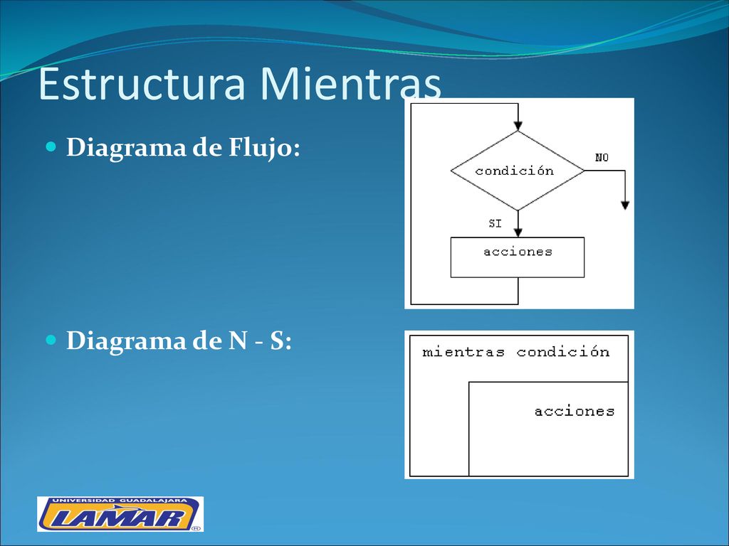 Estructura Mientras Diagrama de Flujo: Diagrama de N - S: