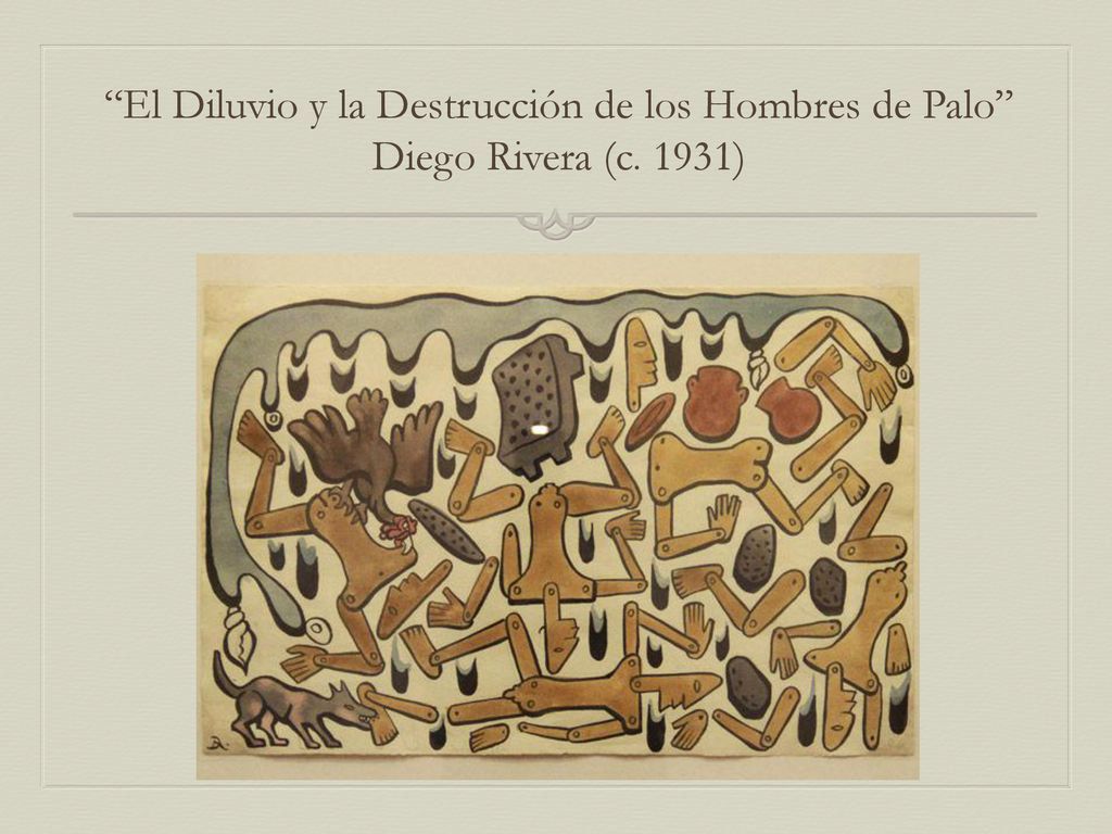 El Diluvio y la Destrucción de los Hombres de Palo Diego Rivera (c