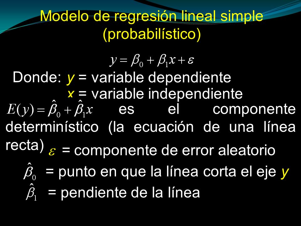 Modelo de regresión lineal simple (probabilístico)