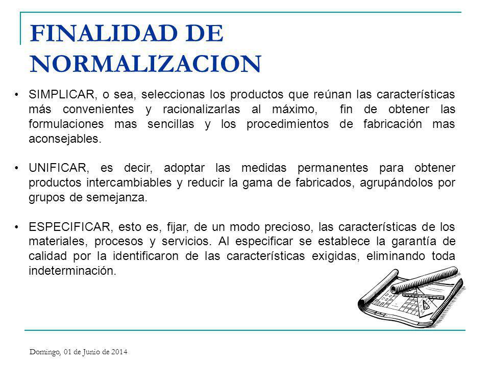 FINALIDAD DE NORMALIZACION
