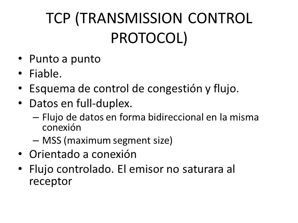 TCP (TRANSMISSION CONTROL PROTOCOL)