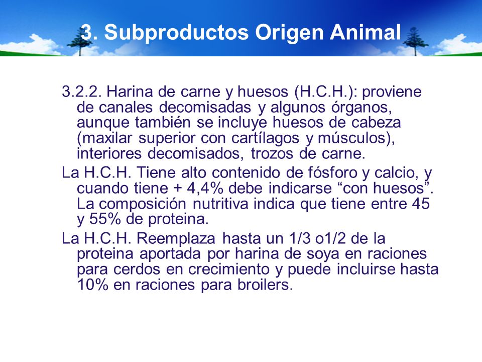 3. Subproductos Origen Animal