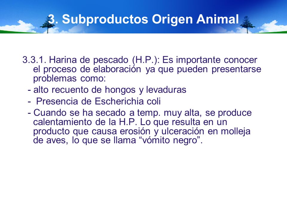 3. Subproductos Origen Animal