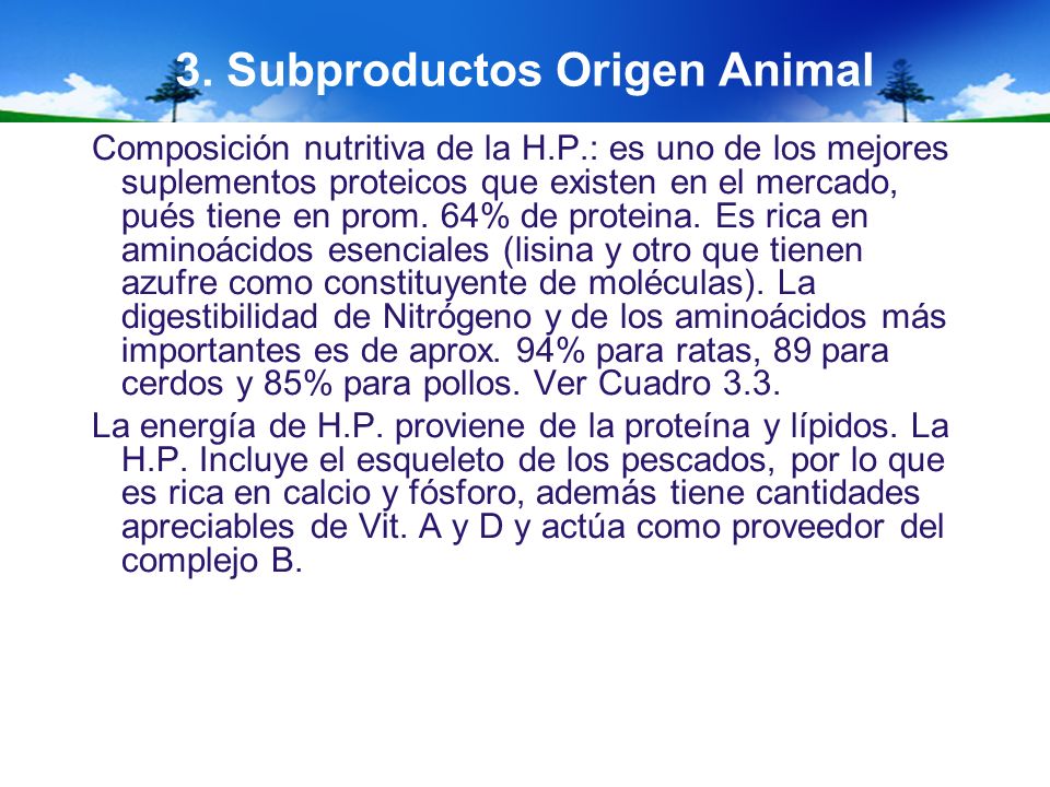3. Subproductos Origen Animal