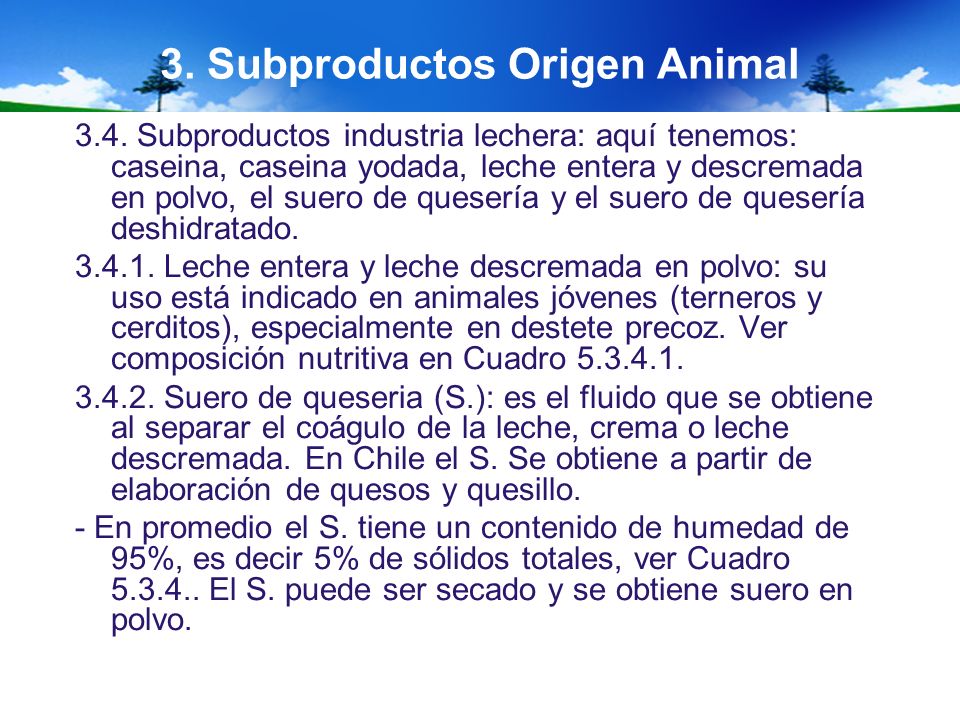 3. Subproductos Origen Animal
