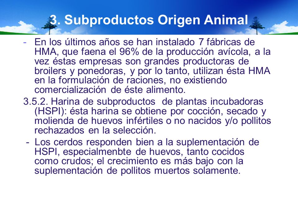3. Subproductos Origen Animal