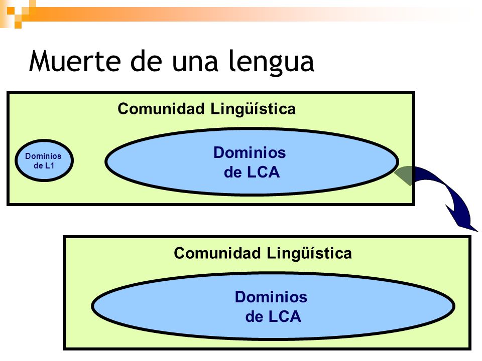 Muerte de una lengua Comunidad Lingüística Dominios de LCA