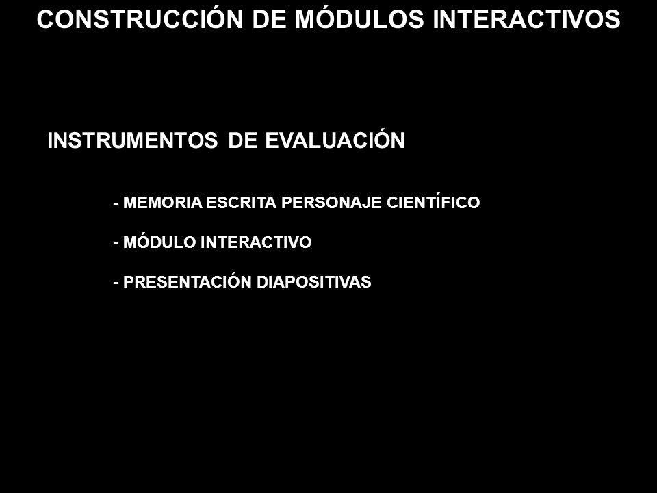 CONSTRUCCIÓN DE MÓDULOS INTERACTIVOS