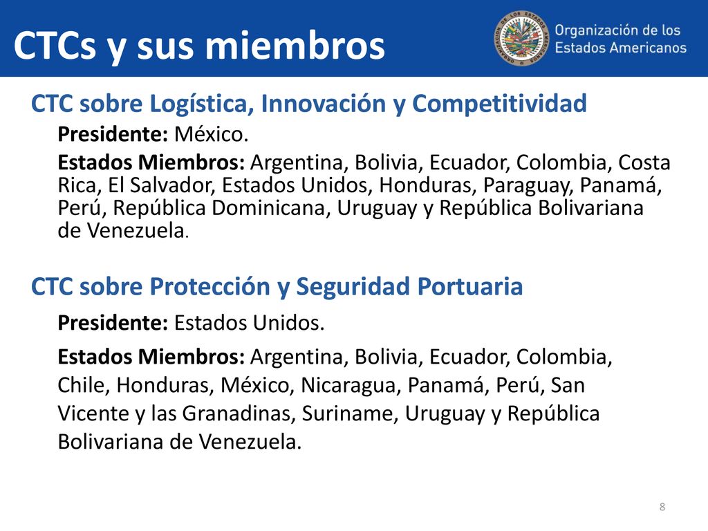 CTCs y sus miembros CTC sobre Logística, Innovación y Competitividad