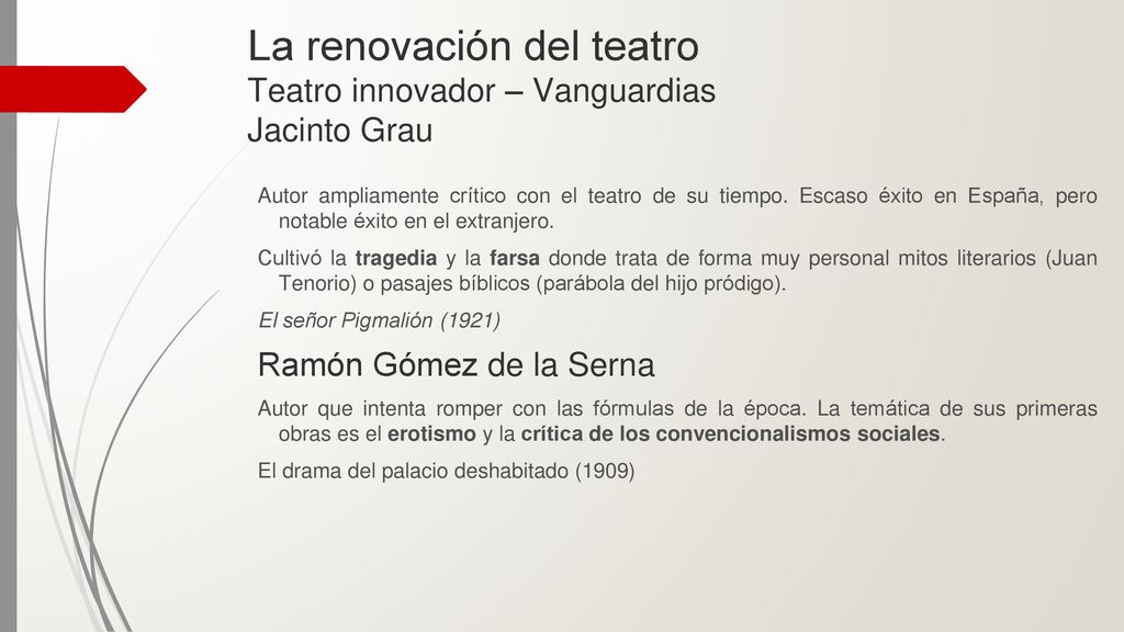La renovación del teatro Teatro innovador – Vanguardias Jacinto Grau