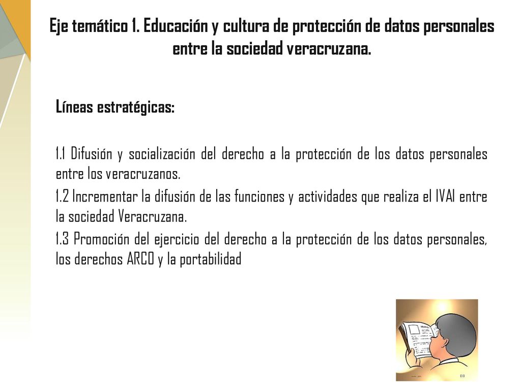 Eje temático 1. Educación y cultura de protección de datos personales entre la sociedad veracruzana.